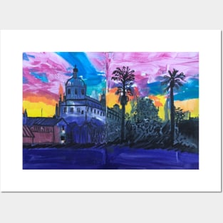 Pasadena City Hall Sunset Posters and Art